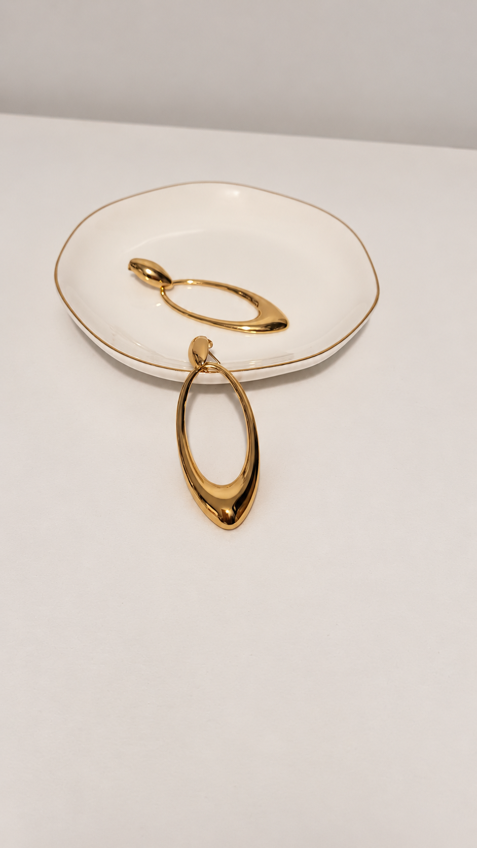 Gold-Tone Sculptural Drop Earrings