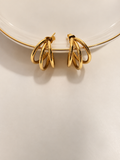 Gold-Tone Multi-Loop Statement Earrings
