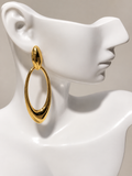 Gold-Tone Sculptural Drop Earrings