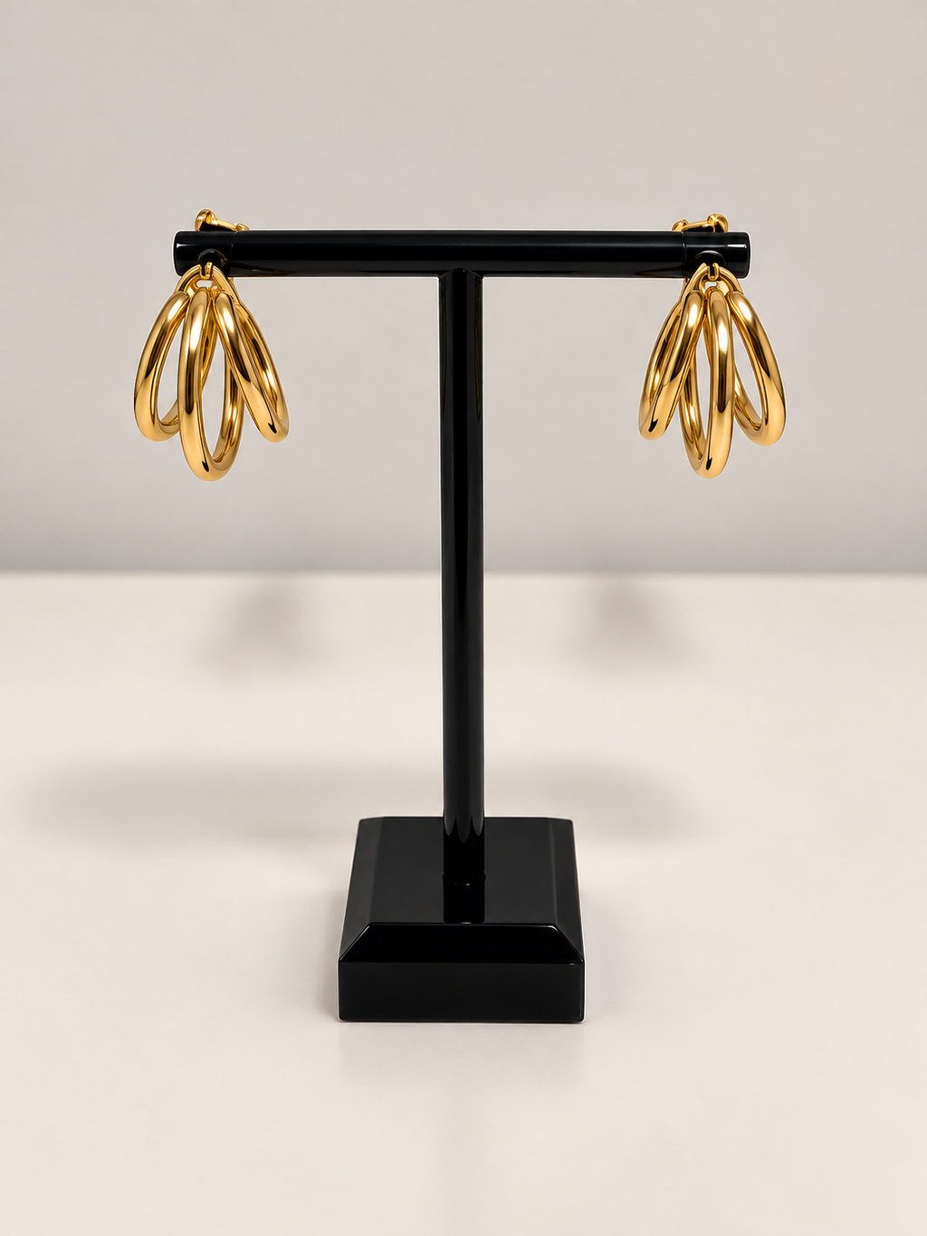 Gold-Tone Multi-Loop Statement Earrings